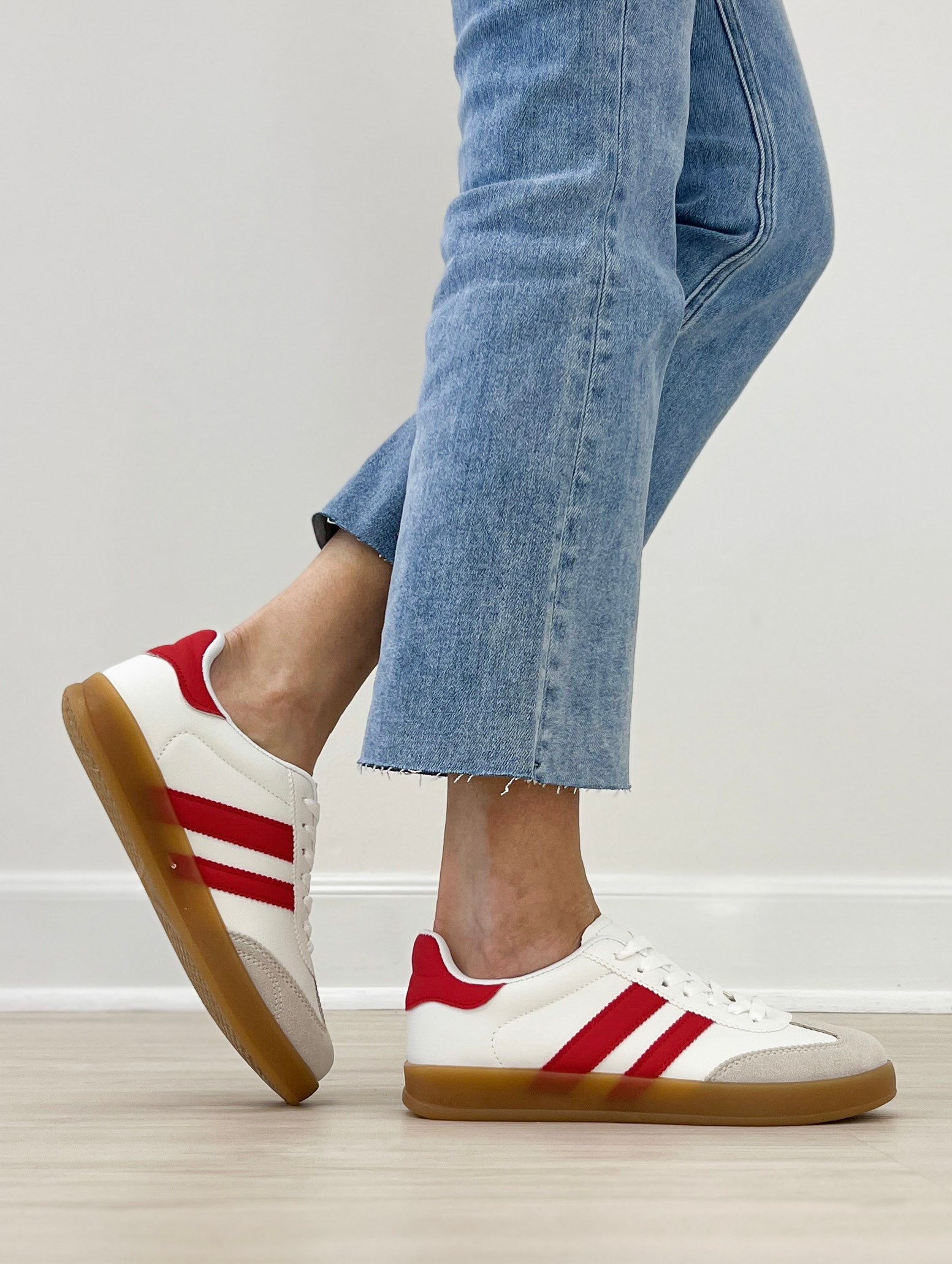 Colorful Striped Everyday Suede Sneaker