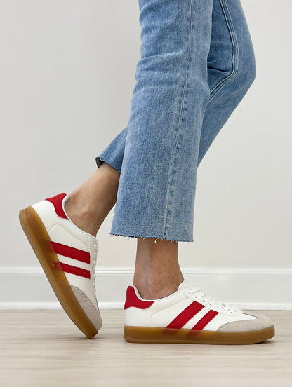 Colorful Striped Everyday Suede Sneaker