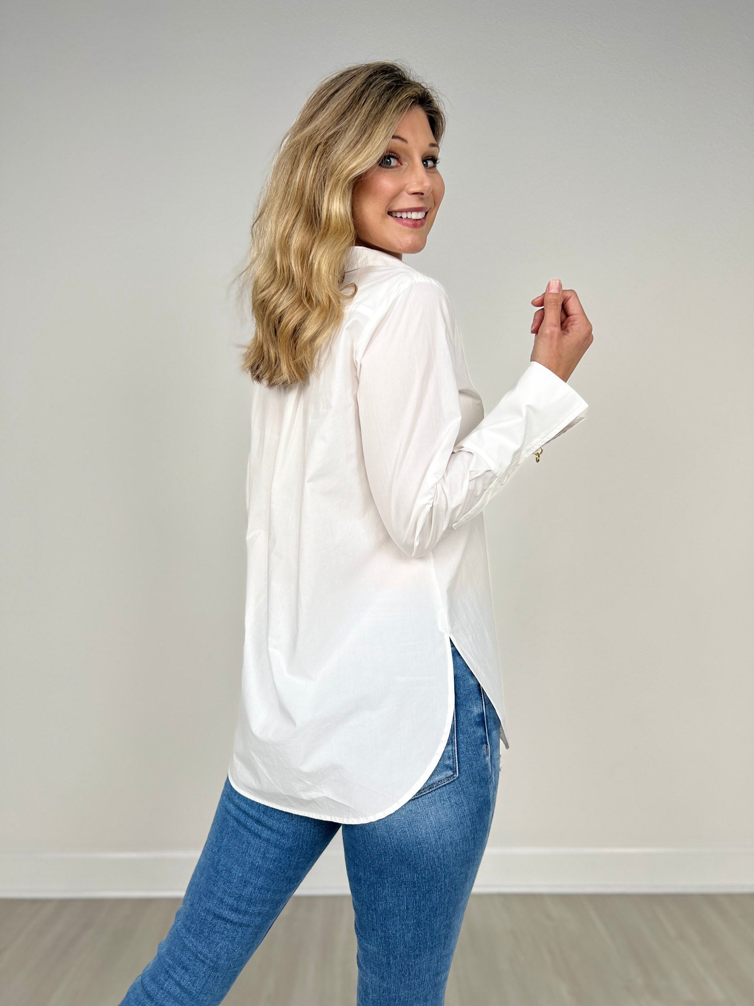 Longline Collared Button-Up Shirt – Versatile Wardrobe Essential