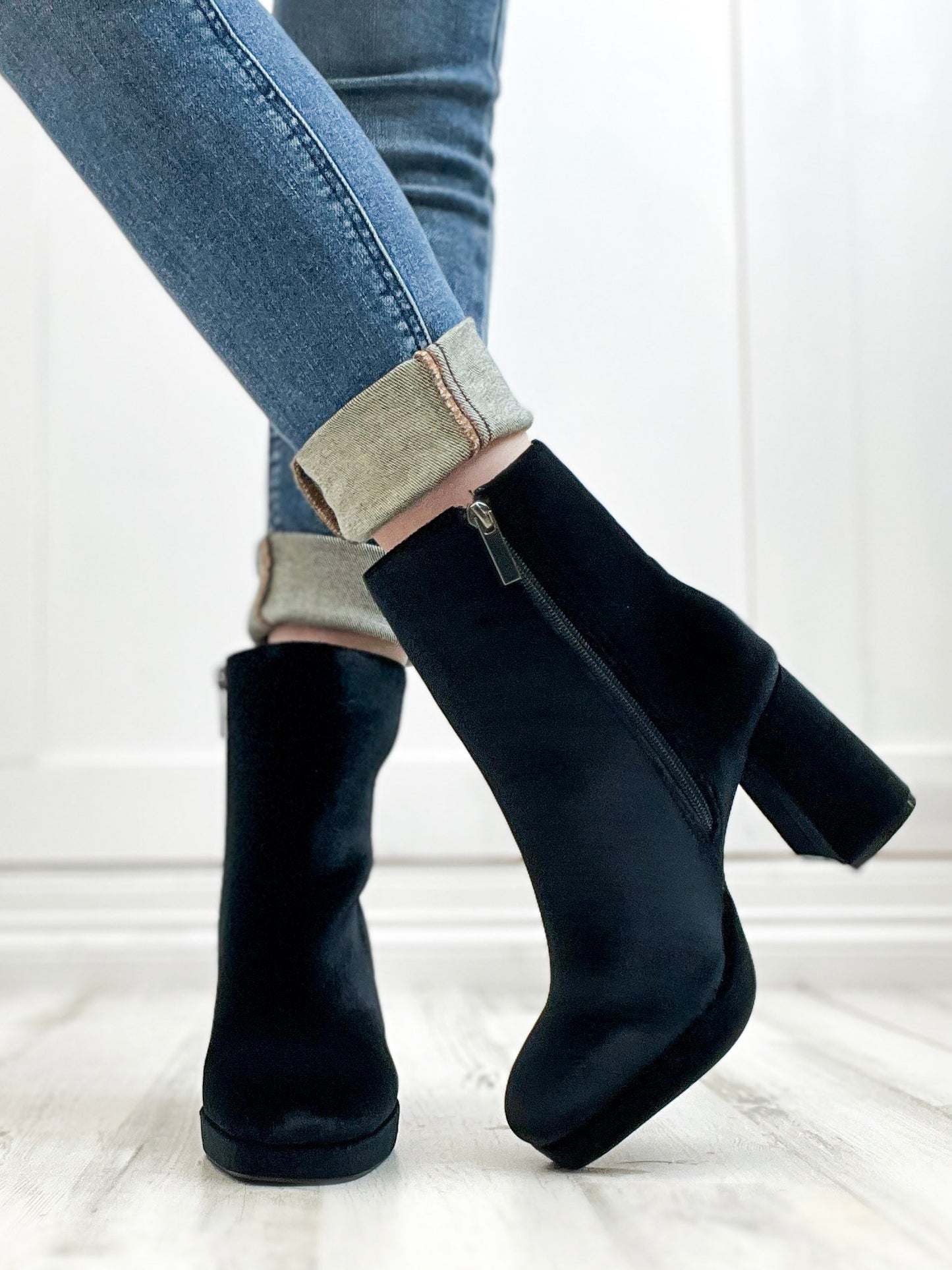 Corkys Slug Bug Booties In Black Velvet