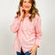 Long Sleeve Collared Pinstripe Button Down Top