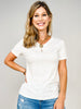 The Lucy Short Sleeve V-Neck Tee – Ultra Soft Viscose Blend
