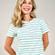 Everyday Short Sleeve Striped Crew Neck Top