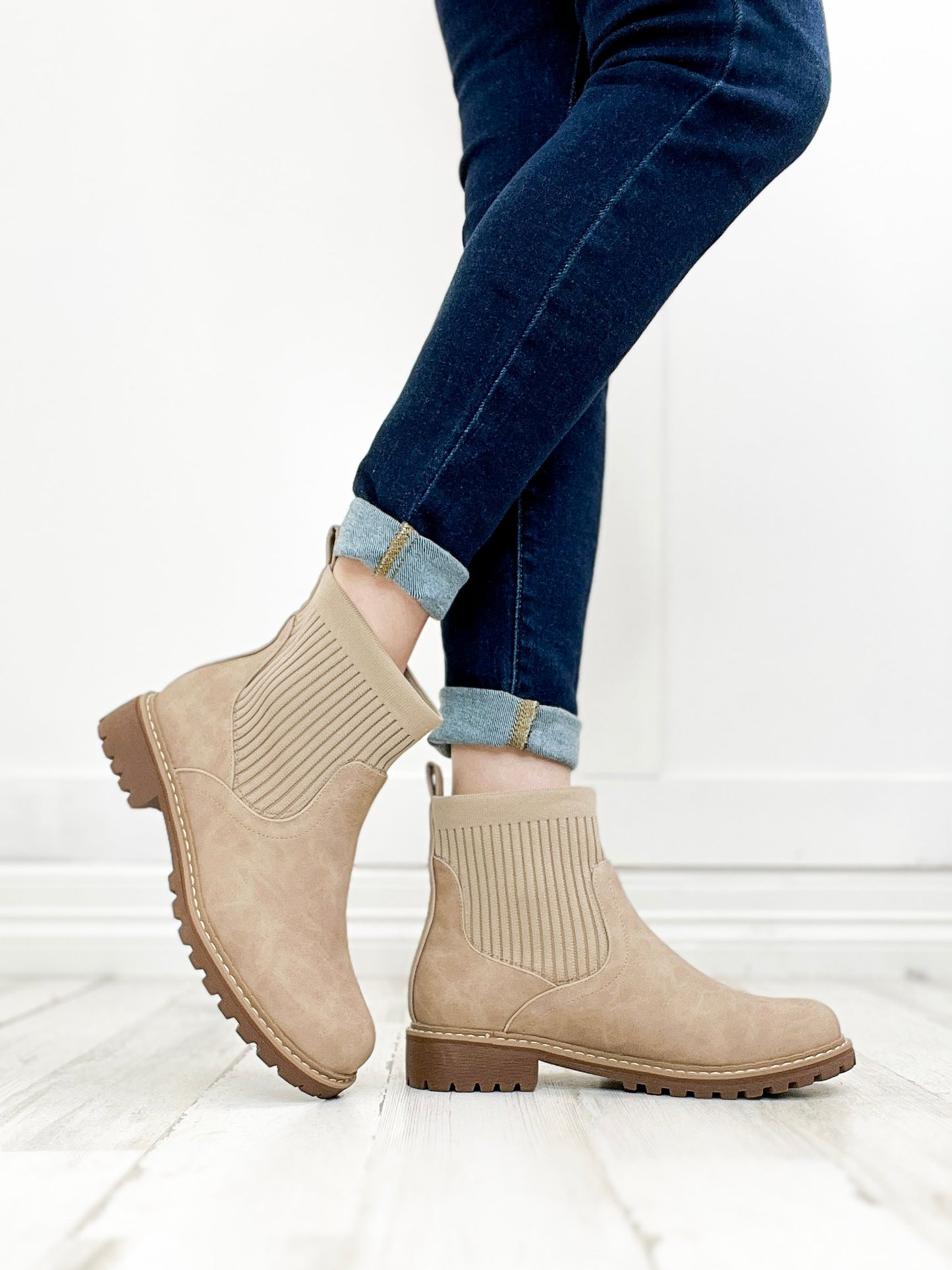 Corkys Cabin Fever Chunky Bootie in Camel