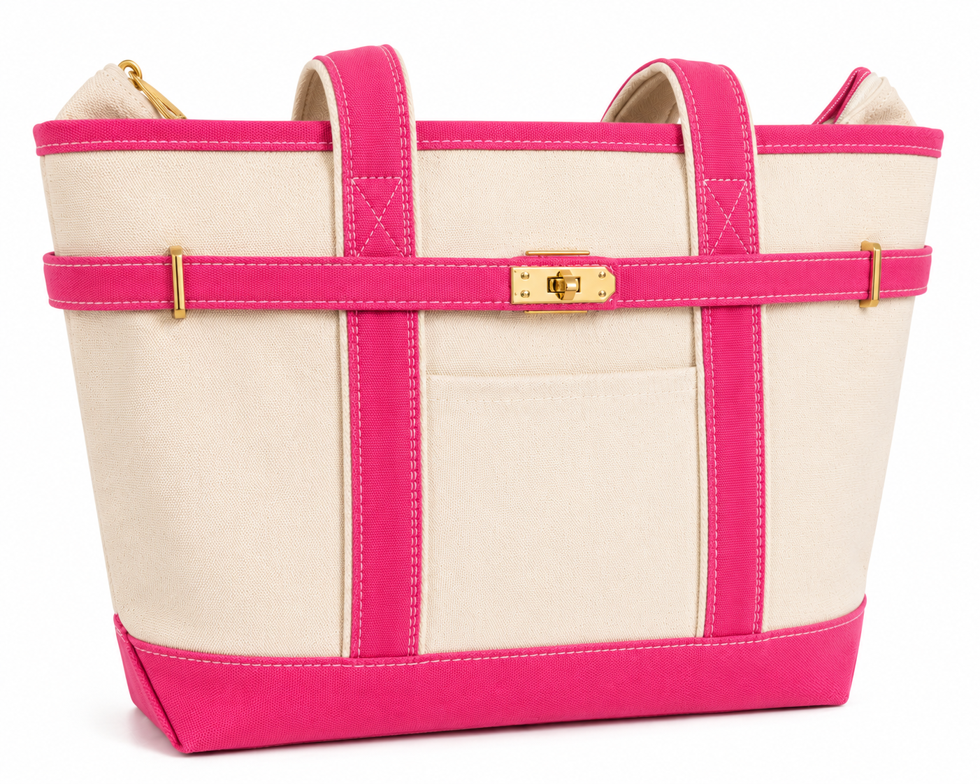 Waterproof Canvas Boat Bag - Dark Pink