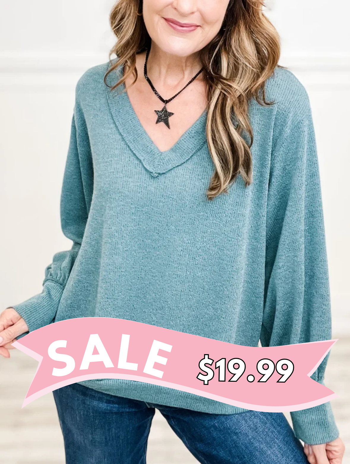 Weekender V-Neck Long Sleeve Top