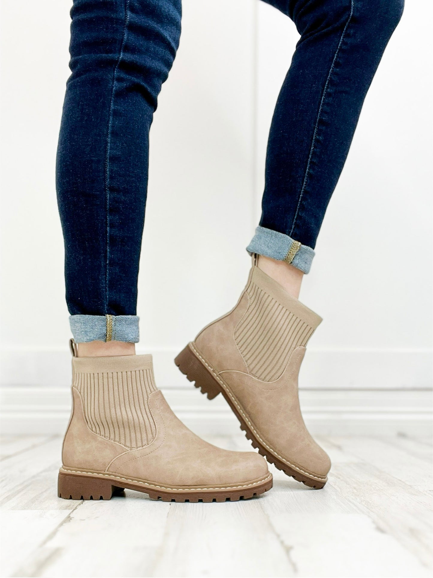 Corkys Cabin Fever Chunky Bootie in Camel