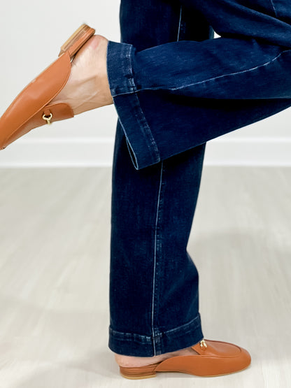 Judy Blue HEADLINER Hi-Rise Wide Leg Double Button Trouser Jeans