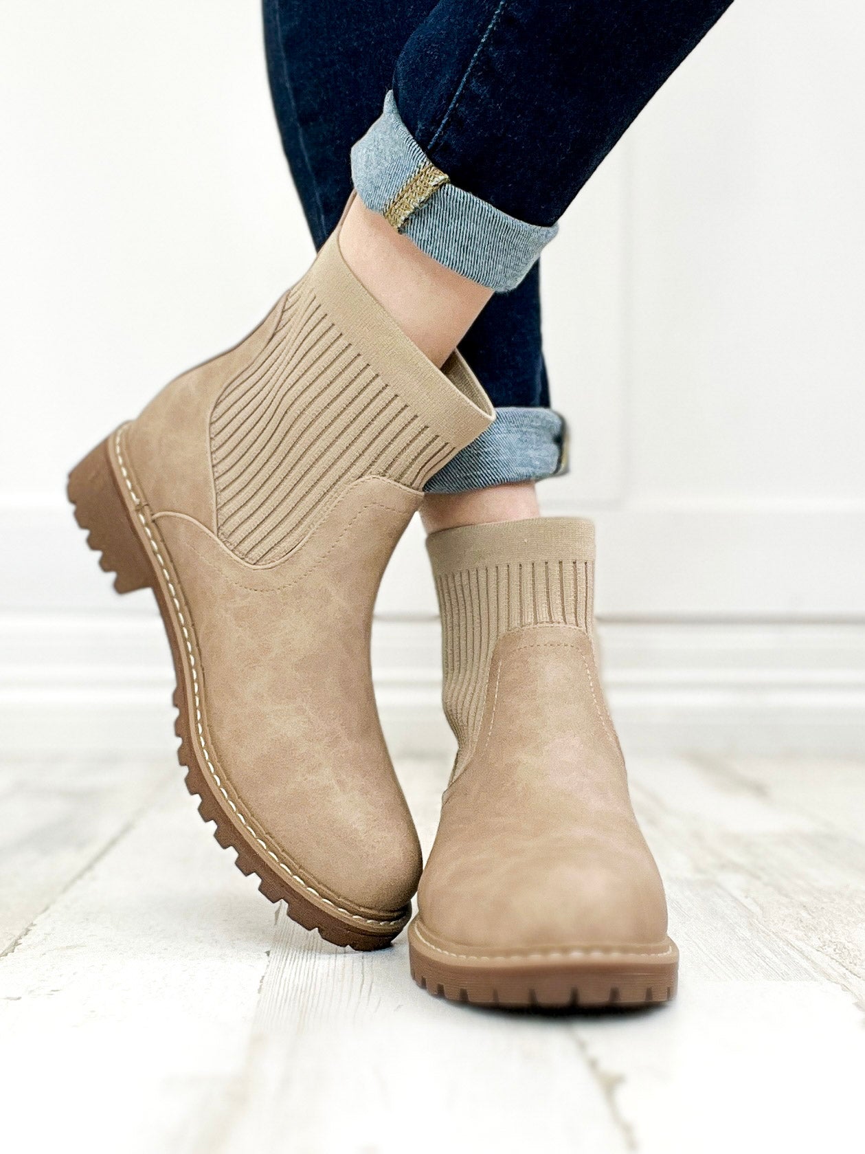 Corkys Cabin Fever Chunky Bootie in Camel