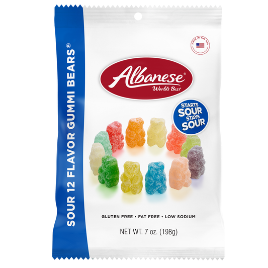 Albanese Sour 12 Flavor Gummi Bears, 7oz