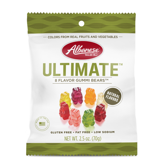 Ultimate 8 Flavor Gummi Bears, 2.5oz Peg Bag