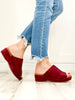 Corkys Take Notes Slip-On Wedge Slides in Burgundy