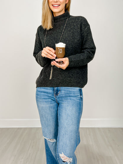 Long Sleeve Luxe Ribbed Turtleneck Sweater