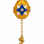 Enamel Egg Charm Yellow and Blue