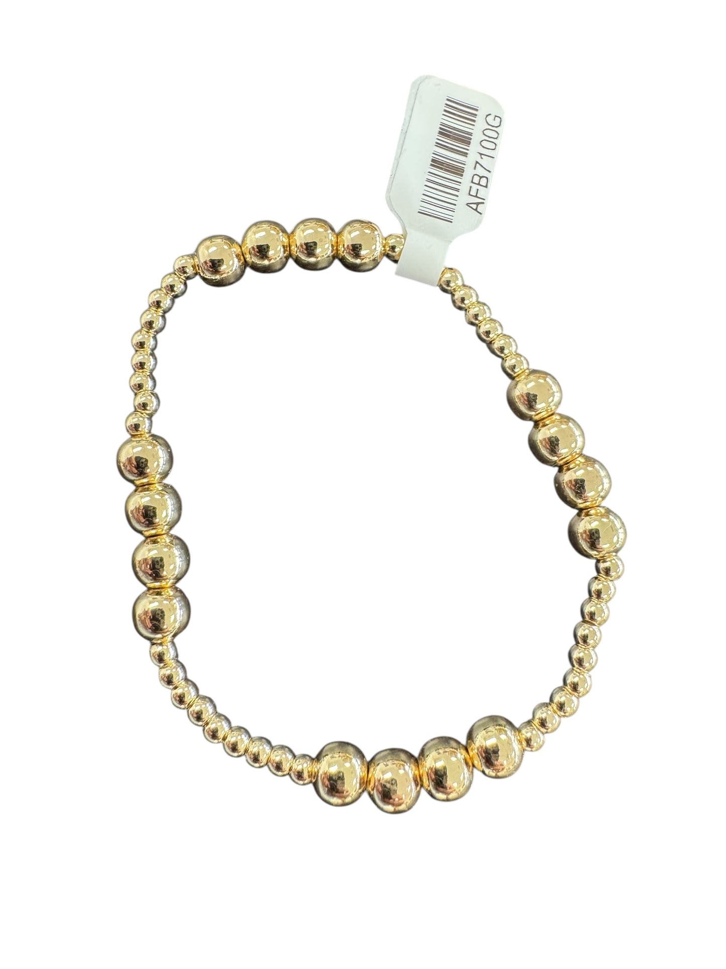 Stretchy Gold Beaded Bracelet Ombre'