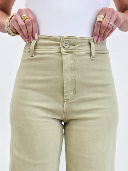 Raw Hem Straight Leg Denim Pant-B