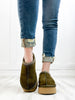 Corkys Pillow Talk Booties in Khaki Faux Suede