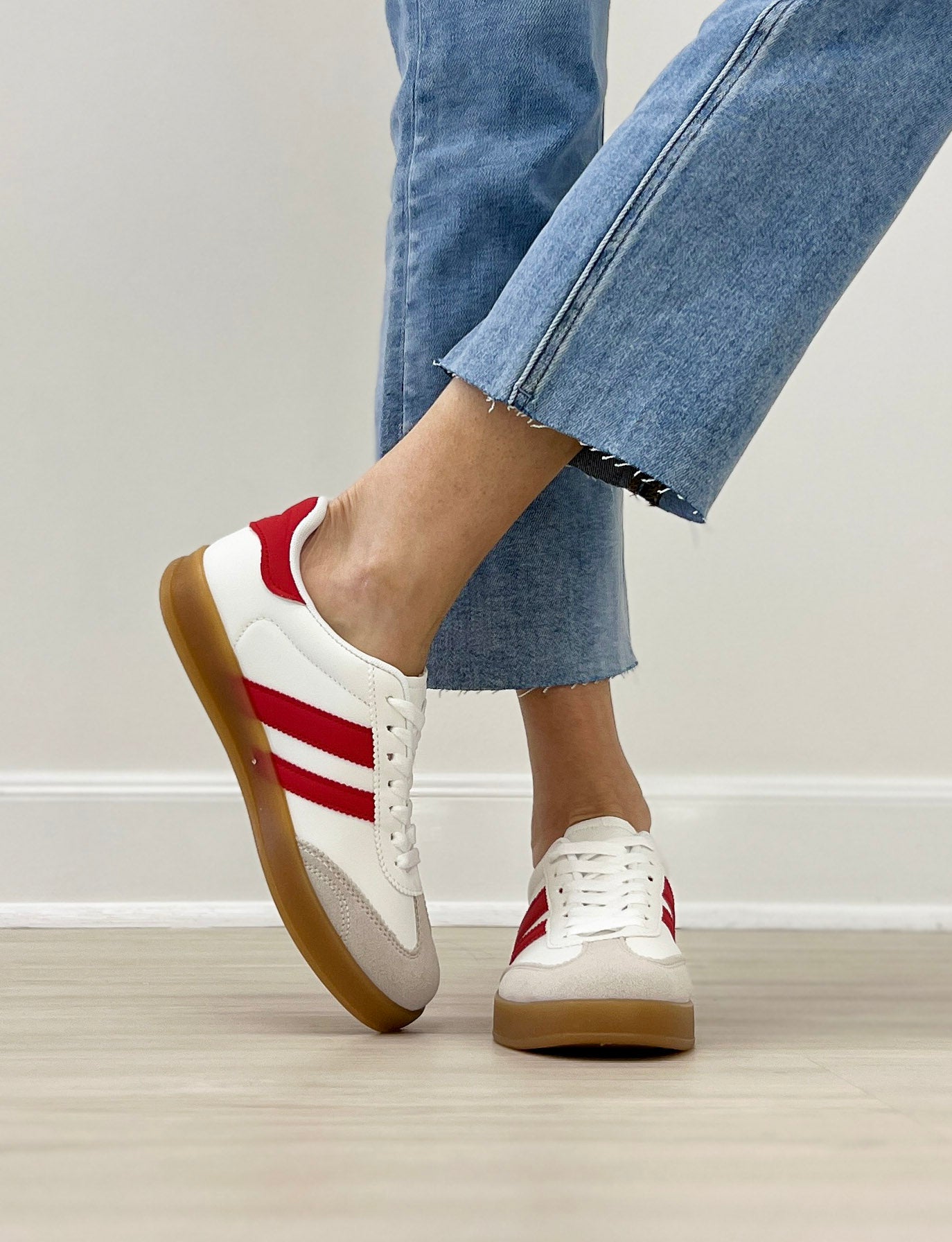 Colorful Striped Everyday Suede Sneaker