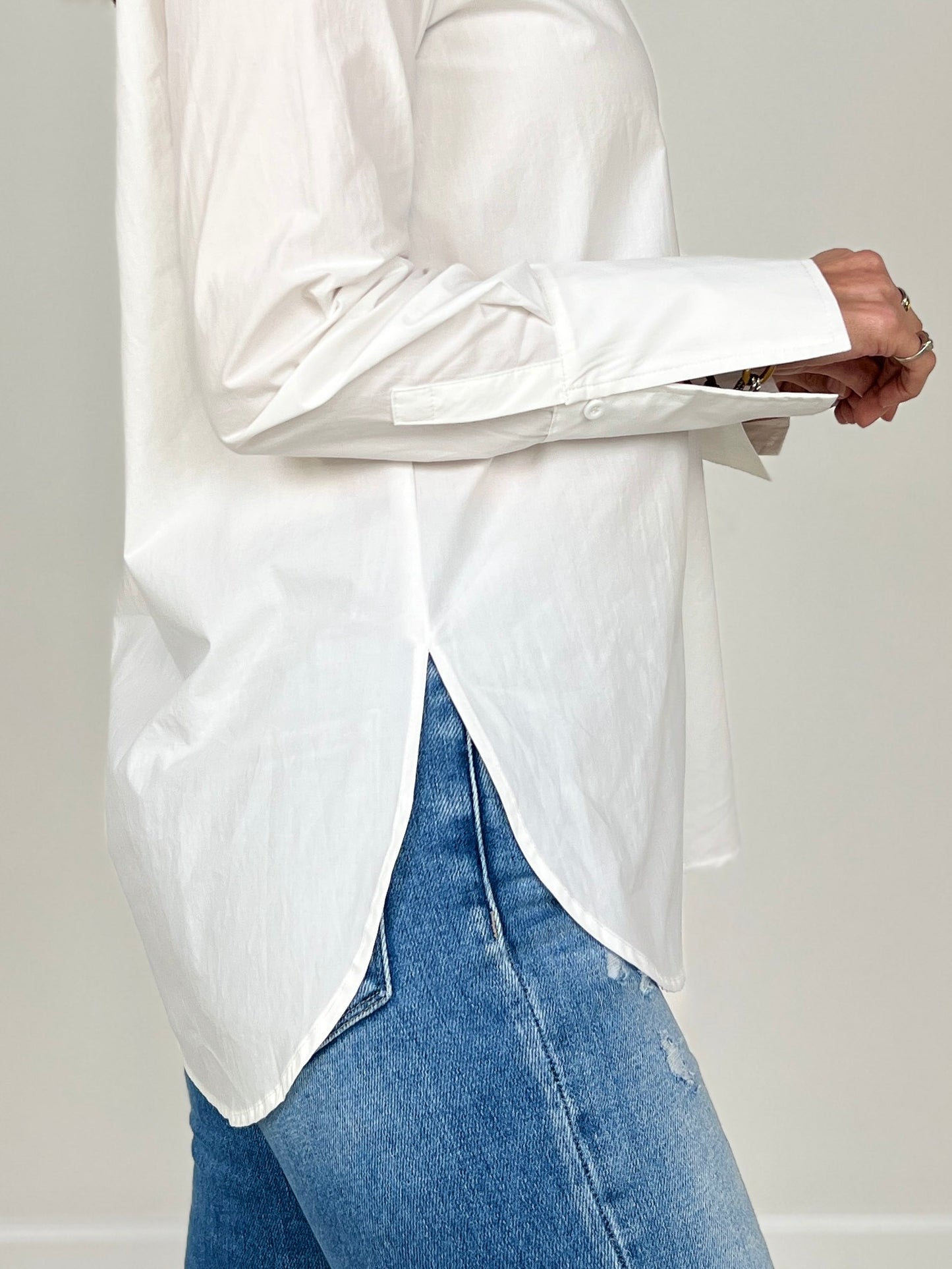 Longline Collared Button-Up Shirt – Versatile Wardrobe Essential