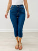 Judy Blue HEATWAVE High Waist Denim Capri with Single Cuff