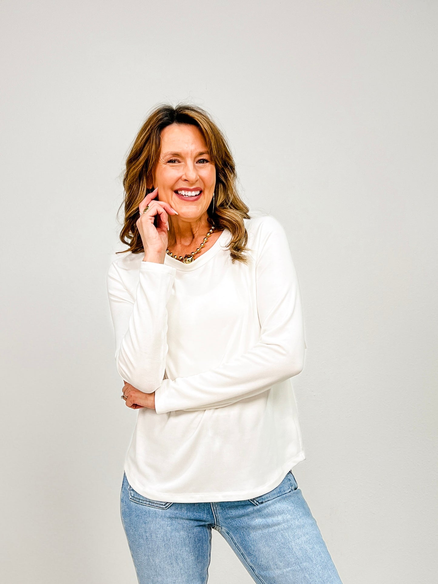 Soft Jersey Raglan Long Sleeve Top