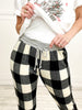 Christmas Graphic Tee with/or Black and White Plaid Lounge Jogger Pants