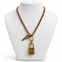 Golden Lock and Key Necklace