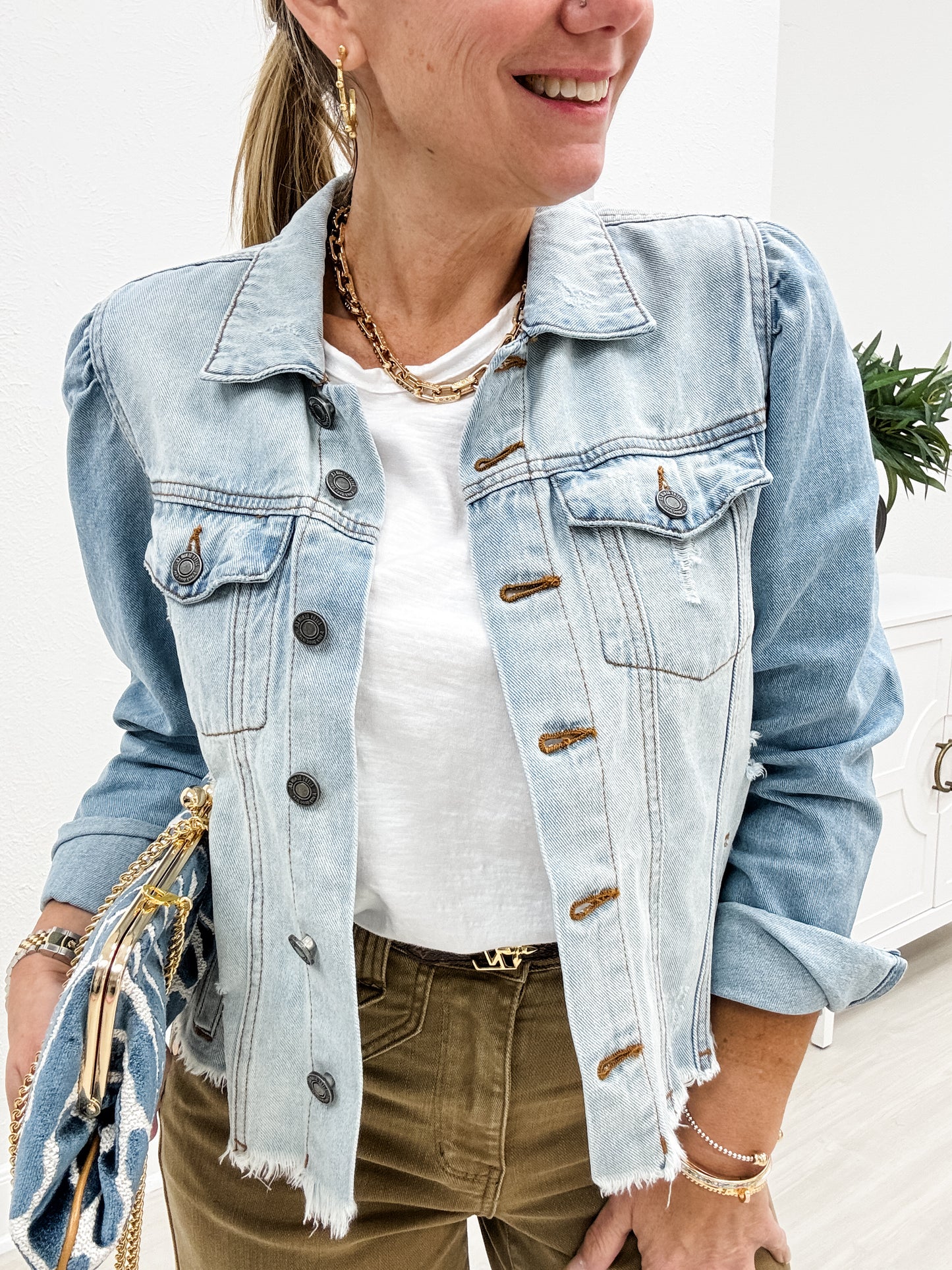 Tiffany's Princess Sleeve 90's Jean Jacket