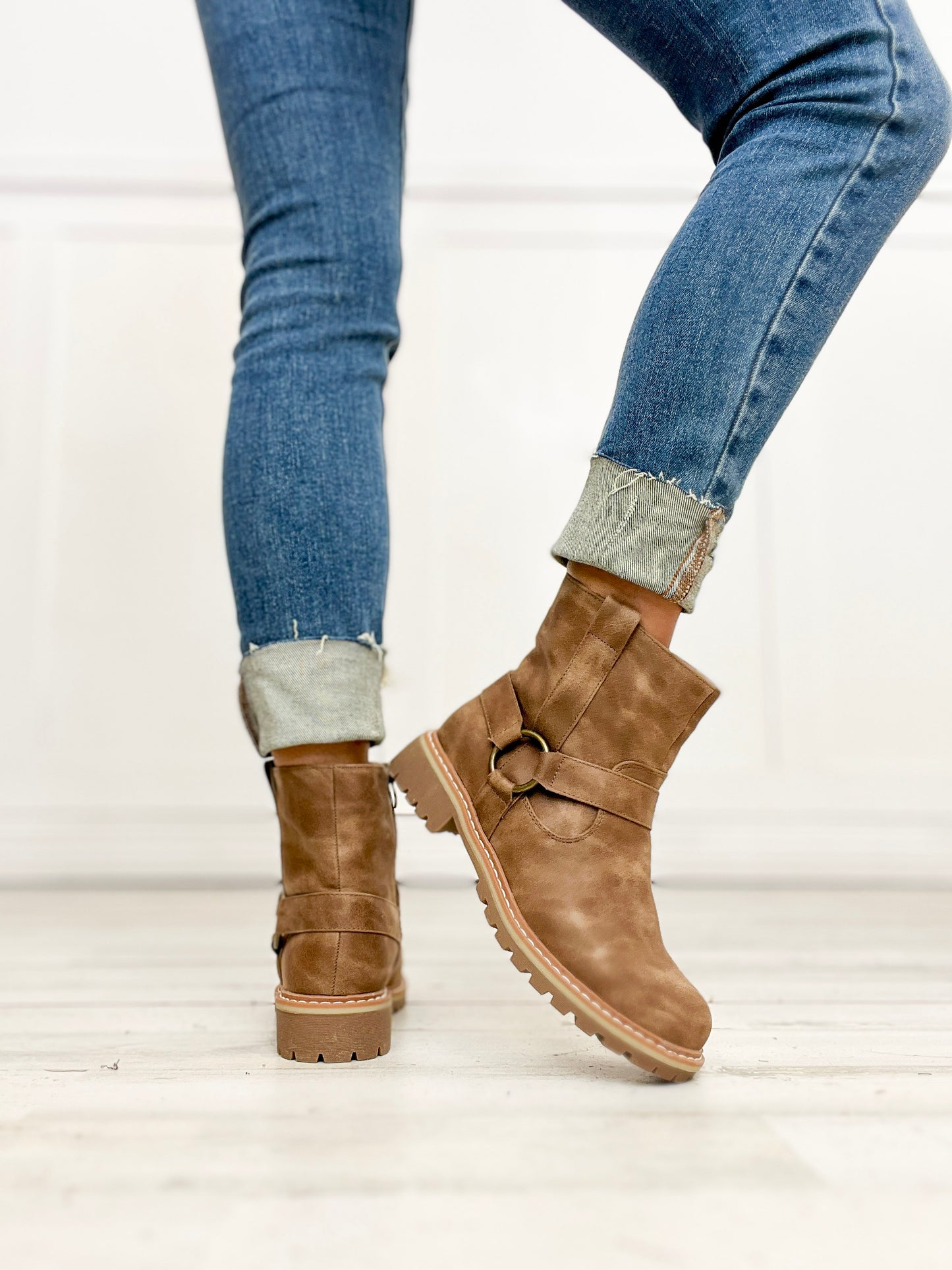 Corkys Fall in Love Faux Leather Short Boot in TAUPE OIL