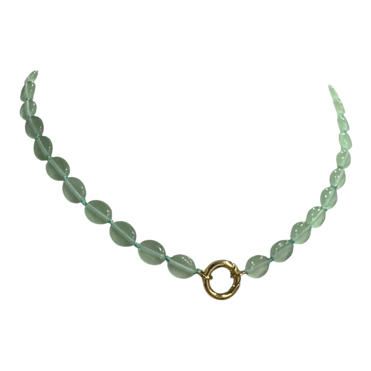 Beads Necklace  #6 Light Green Size 18" length