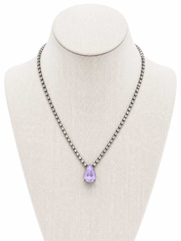 TOVA Milli Necklace Custom - Antique silver and Fairy Lilac