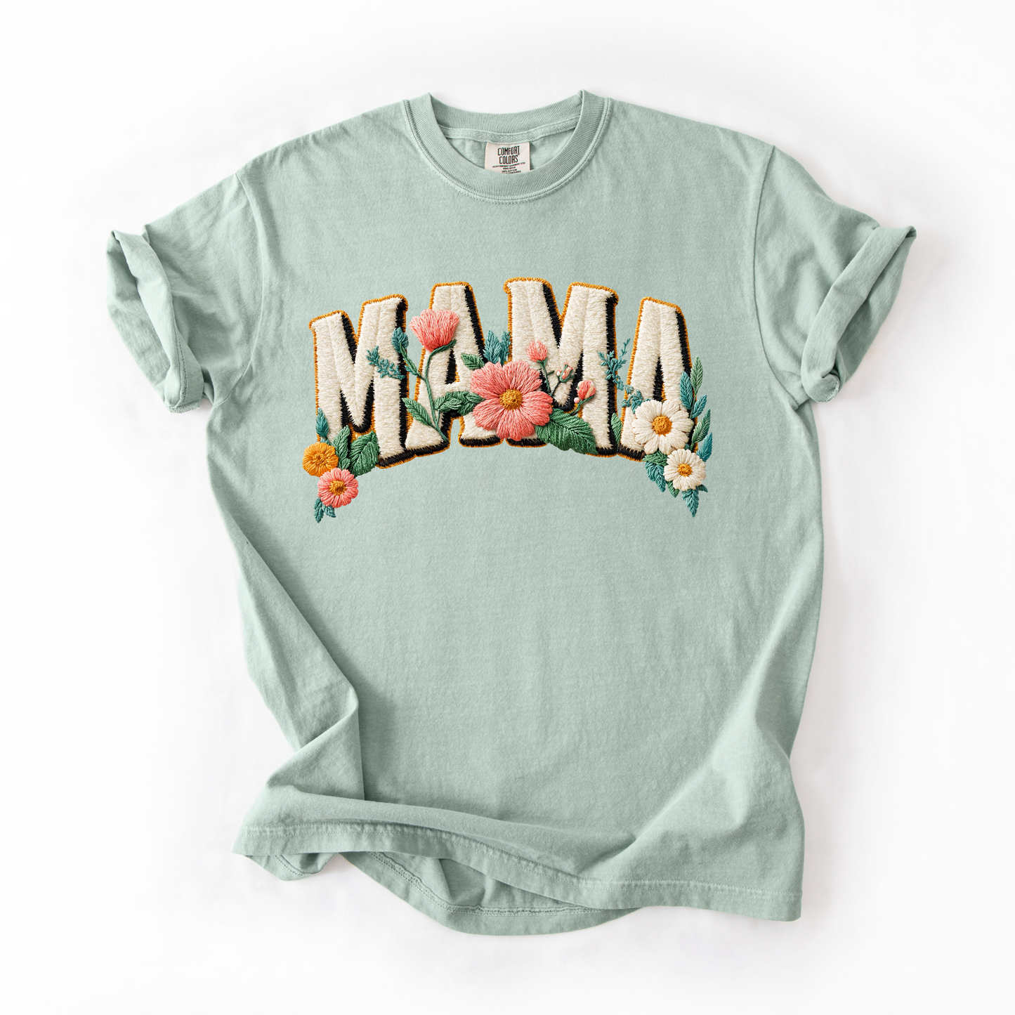 Stitched Floral Mama Graphic Tee