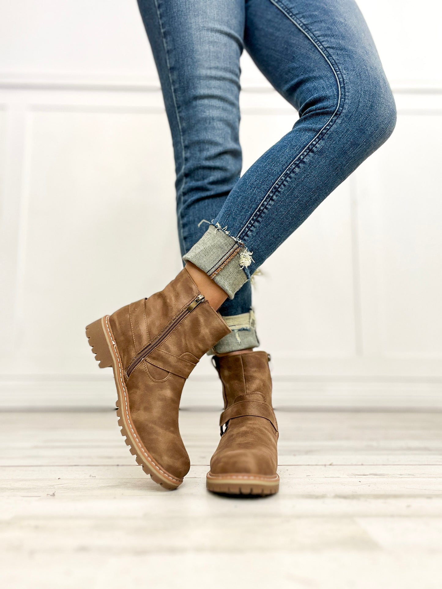 Corkys Fall in Love Faux Leather Short Boot in TAUPE OIL