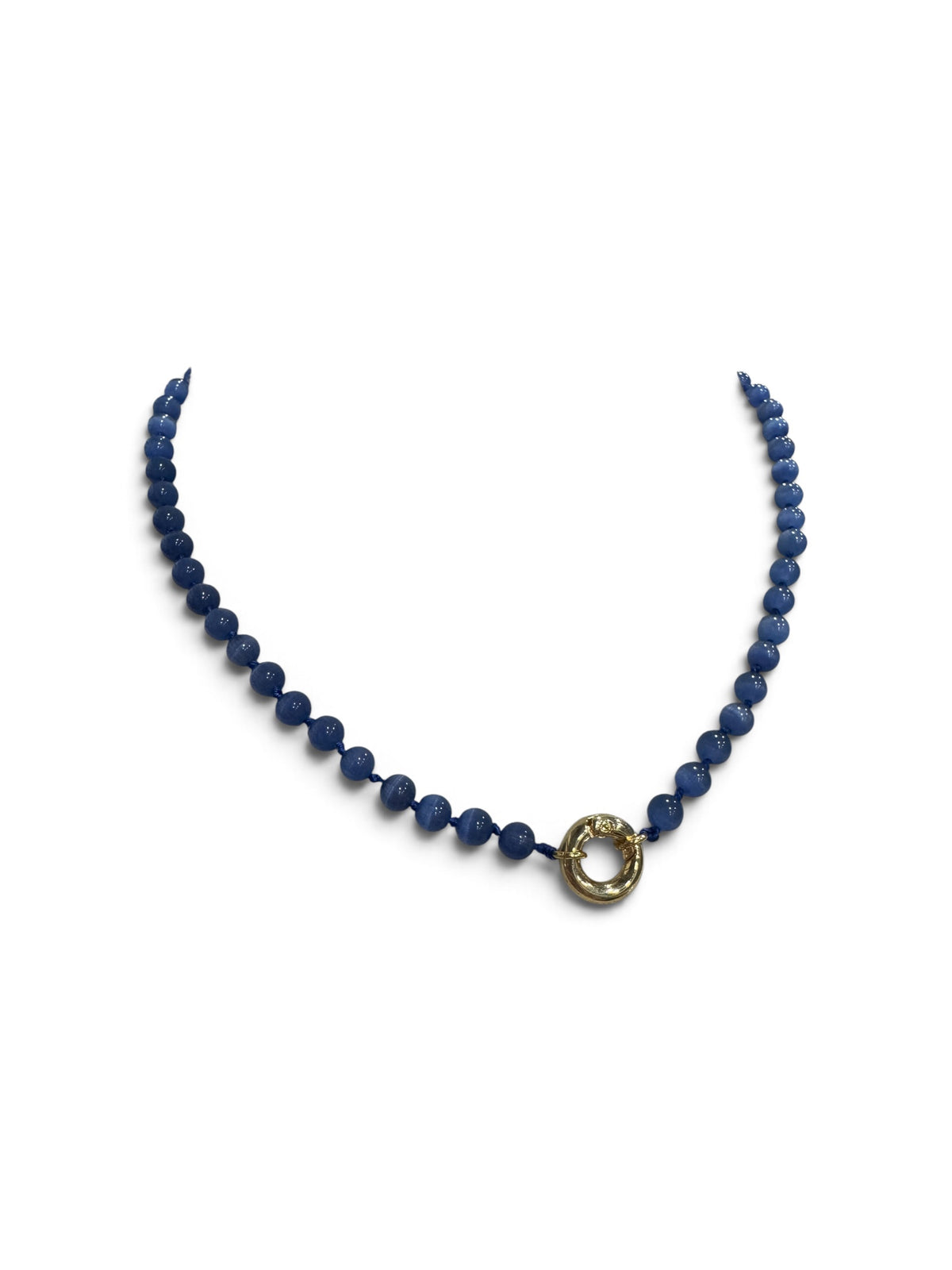 Beads Necklace  #4 Navy Size 18" length