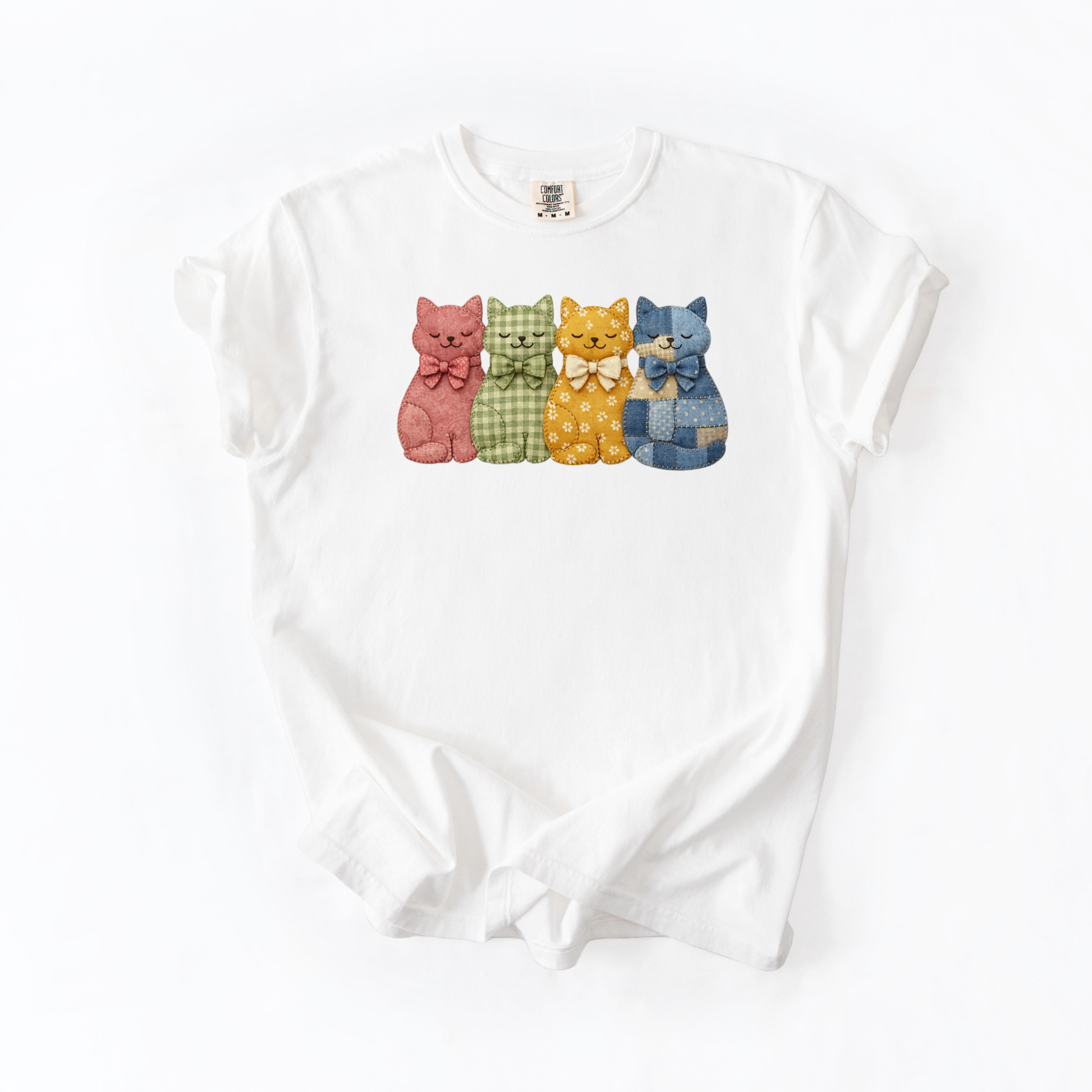 Little Kittens Patchwork Graphic Tee
