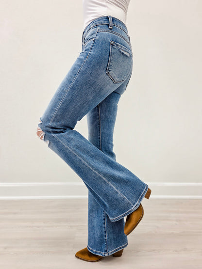 Risen RIDGE Tummy Control Mid-Rise Flare Jeans