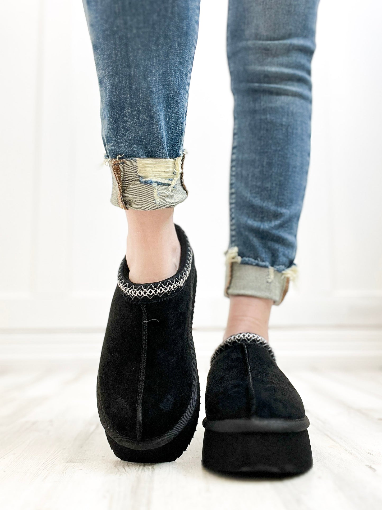 Corkys Pillow Talk Booties in Black Faux Suede