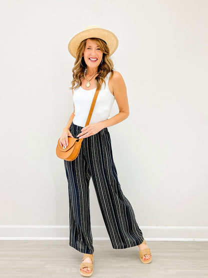 Flowy Wide Leg Printed Pants