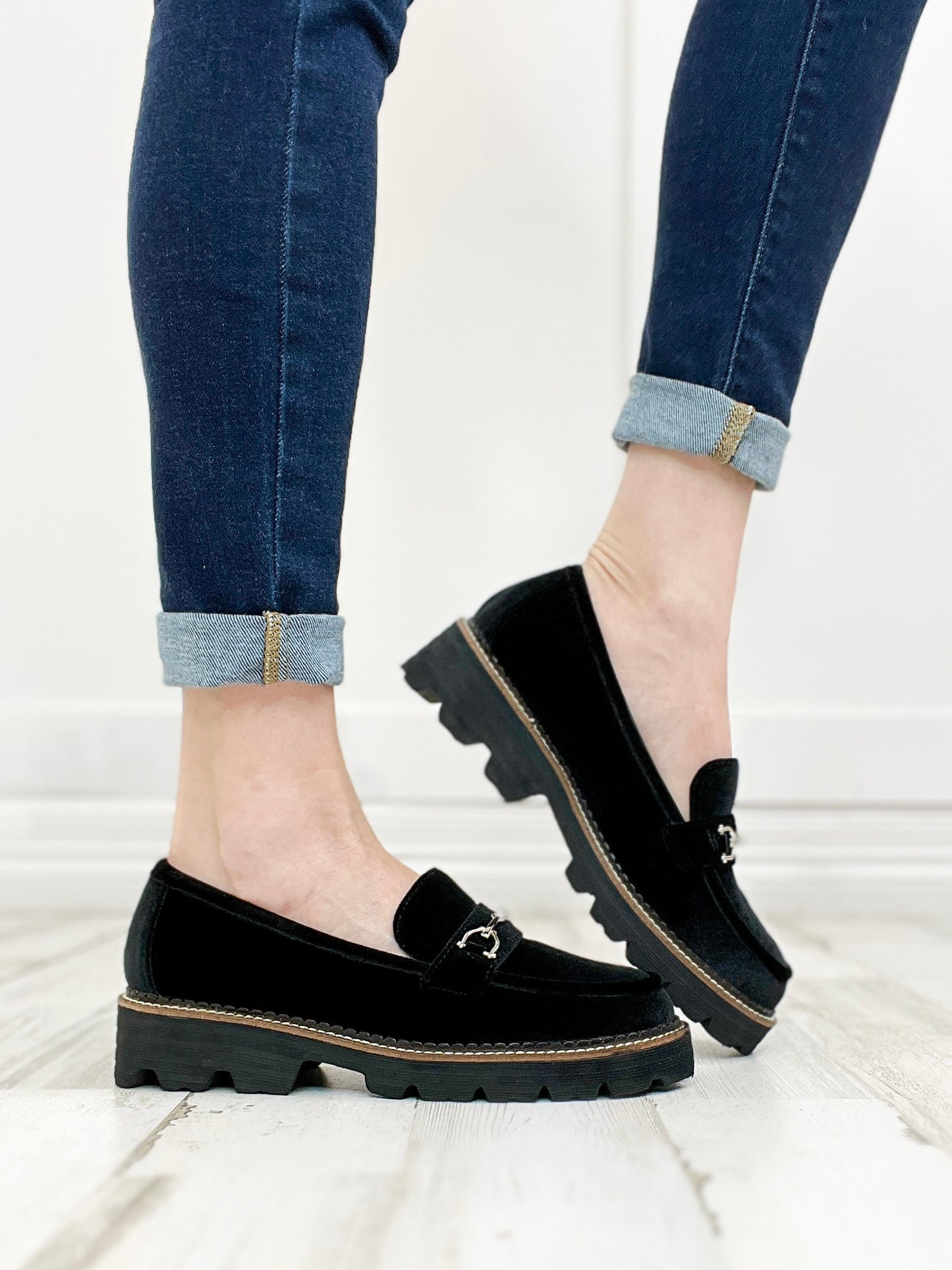 Corkys Brownie Point Loafers in BLACK VELVET