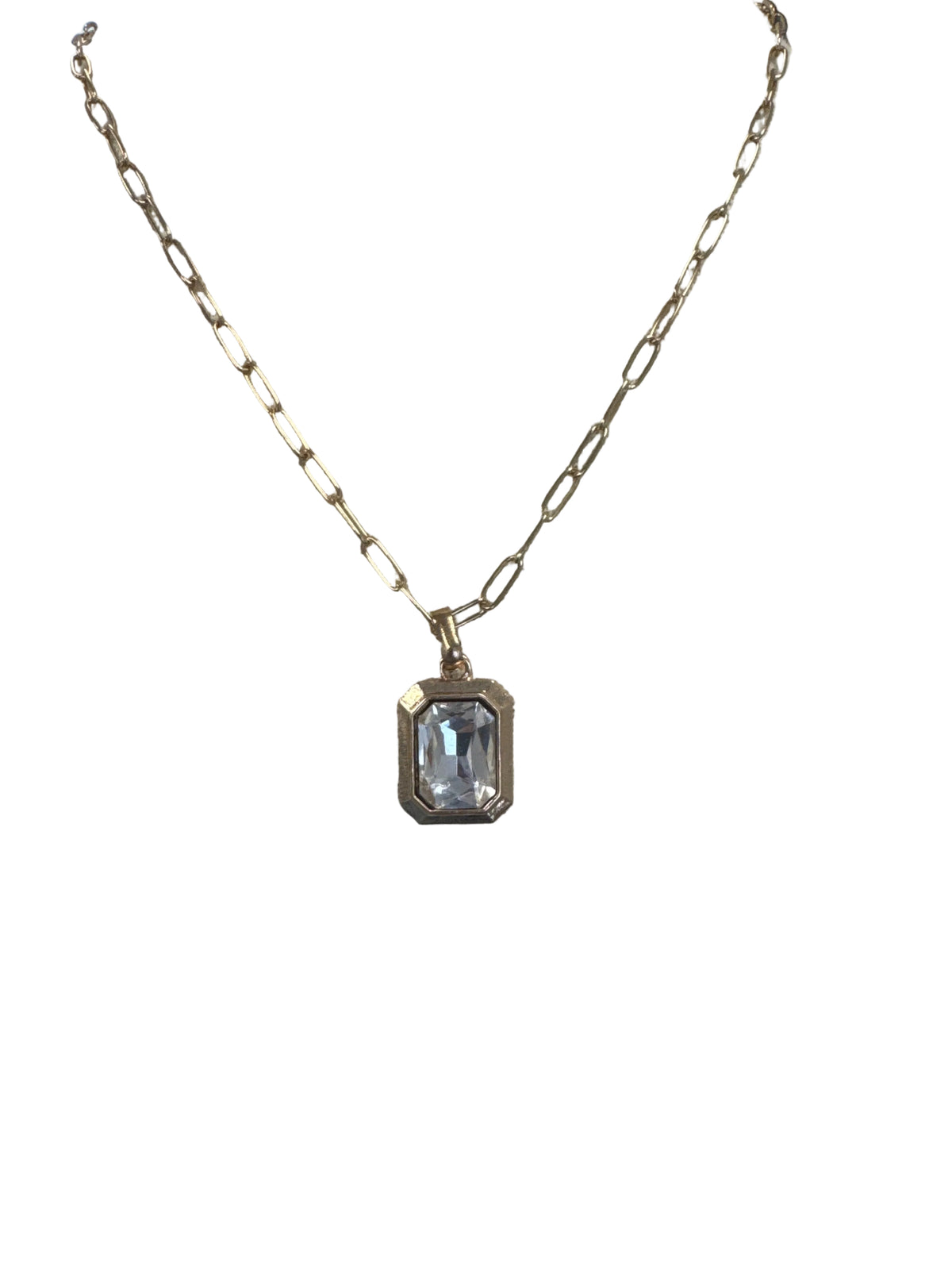 18k Gold Plated Moissanite Pendant Necklace