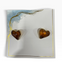 Amber Heart Earrings