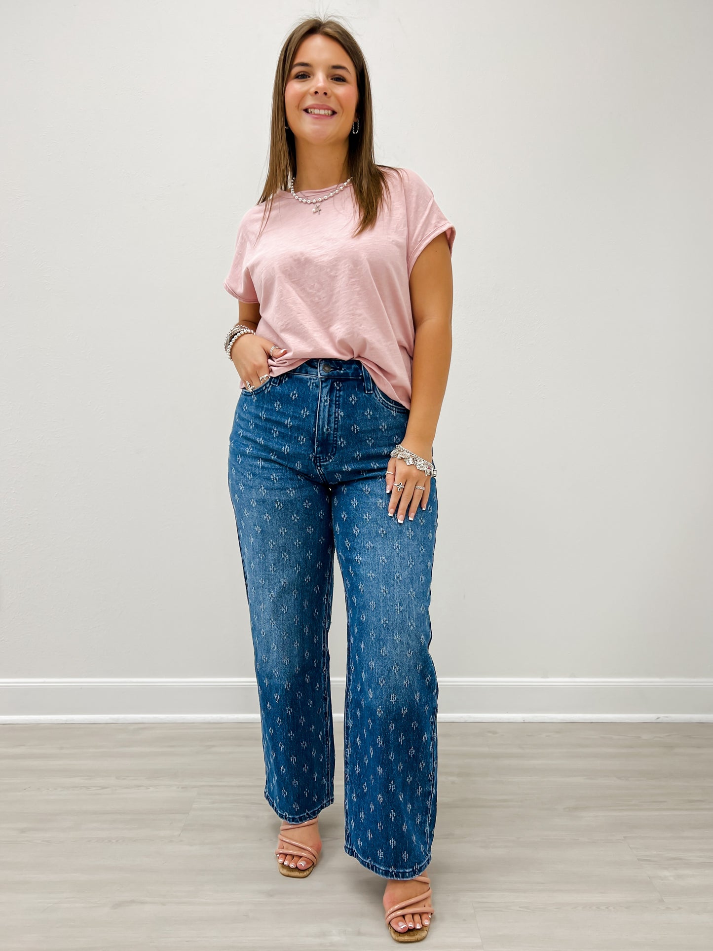 The Statement Straight - Textured Classic Blue