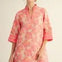 1/2 Sleeve Floral Jacquard Dress With Pockets
