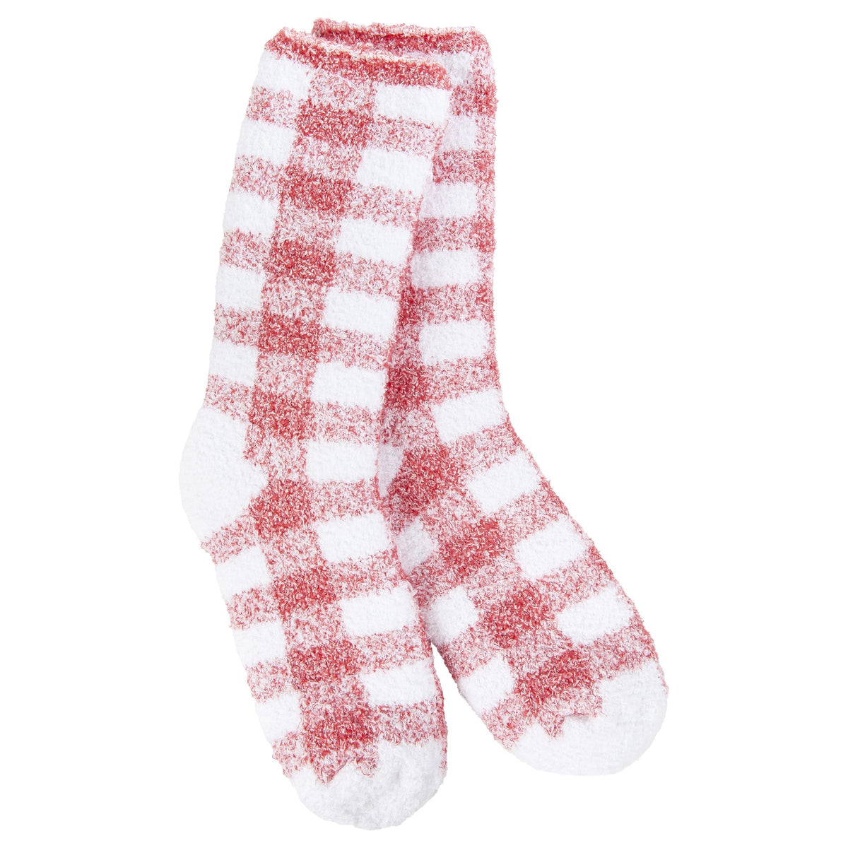 Knit Pickin Fireside Crew OS Crimson Check