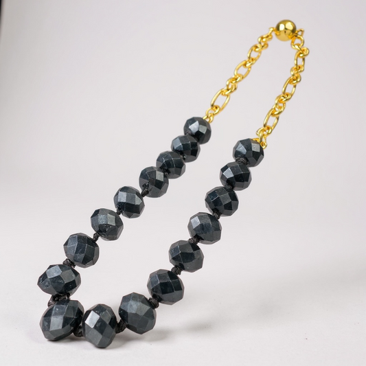 17" Black and Gold Magnetic Necklace