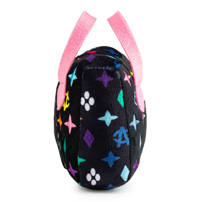 Haute Diggity Dog - Black Monogram Chewy Vuiton Handbag Squeaker Dog Toy: Small / Mini