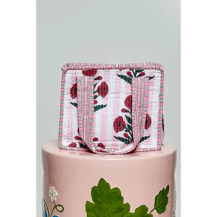 Essentials Mini Quilted Fabric Cube Bag