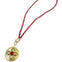 Garnet Semi-Precious Stone with Charm Necklace