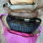 New Cross Leather Woven Hip Bag