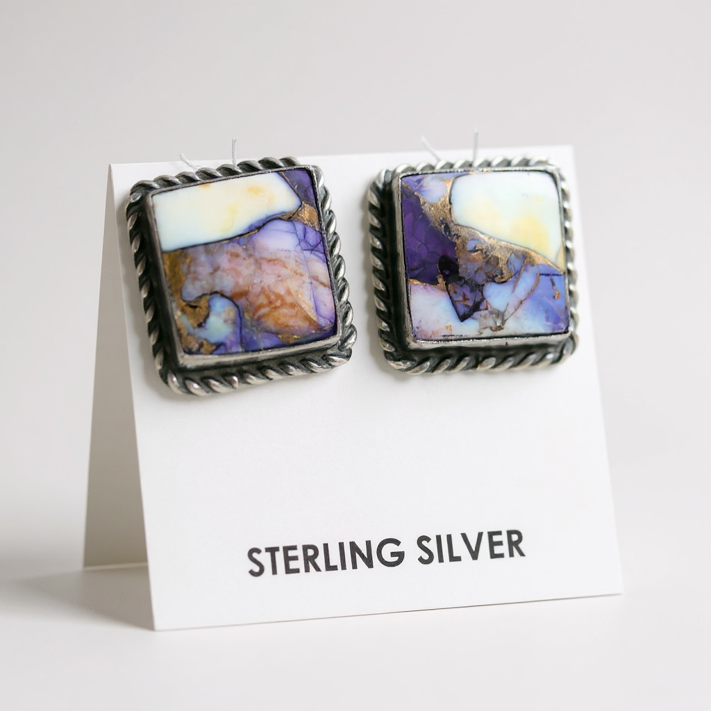 Sterling Silver Square Earrings